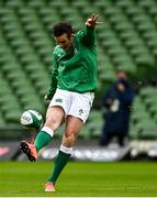 14 February 2021; Billy Burns of Ireland prior to the Guinness Six Nations Rugby Championship match between Ireland and France at the Aviva Stadium in Dublin. Photo by Brendan Moran/Sportsfile