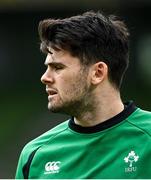 14 February 2021; Harry Byrne of Ireland prior to the Guinness Six Nations Rugby Championship match between Ireland and France at the Aviva Stadium in Dublin. Photo by Ramsey Cardy/Sportsfile