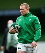 14 February 2021; Keith Earls of Ireland prior to the Guinness Six Nations Rugby Championship match between Ireland and France at the Aviva Stadium in Dublin. Photo by Ramsey Cardy/Sportsfile