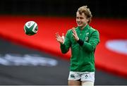 14 February 2021; Craig Casey of Ireland prior to the Guinness Six Nations Rugby Championship match between Ireland and France at the Aviva Stadium in Dublin. Photo by Ramsey Cardy/Sportsfile