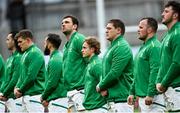 14 February 2021; Craig Casey and his Ireland team-mates prior to the Guinness Six Nations Rugby Championship match between Ireland and France at the Aviva Stadium in Dublin. Photo by Ramsey Cardy/Sportsfile