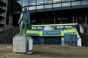 16 February 2021; A general view of the statue of Michael Cusack and the GAA Museum at Croke Park in Dublin. Photo by Brendan Moran/Sportsfile