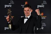 20 February 2021; Gearóid Hegarty of Limerick with his PwC GAA/GPA Hurler of the Year award for 2020. Photo by Brendan Moran/Sportsfile