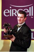 4 December 1998; Galway footballer Jarlath Fallon with his Eircell GAA Player of the Year award during the 1998 Eircell GAA All Star Awards Banquet at The Burlington Hotel in Dublin. Photo by Brendan Moran/Sportsfile