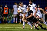 19 February 2021; Ian Madigan of Ulster is tackled by Rob Harley of Glasgow Warriors during the Guinness PRO14 match between Glasgow Warriors and Ulster at Scotstoun Stadium in Glasgow, Scotland. Photo by Alan Harvey/Sportsfile