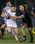 19 February 2021; John Cooney of Ulster in action against Tom Gordon of Glasgow Warriors during the Guinness PRO14 match between Glasgow Warriors and Ulster at Scotstoun Stadium in Glasgow, Scotland. Photo by Alan Harvey/Sportsfile