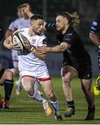 19 February 2021; John Cooney of Ulster in action against Tom Gordon of Glasgow Warriors during the Guinness PRO14 match between Glasgow Warriors and Ulster at Scotstoun Stadium in Glasgow, Scotland. Photo by Alan Harvey/Sportsfile