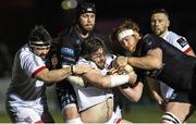 19 February 2021; John Andrew of Ulster is tackled by Rob Harley and Ryan Wilson during the Guinness PRO14 match between Glasgow Warriors and Ulster at Scotstoun Stadium in Glasgow, Scotland. Photo by Alan Harvey/Sportsfile