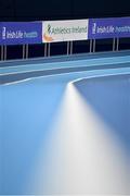 20 February 2021; A general view of the track ahead of day one of the Irish Life Health Elite Athlete Indoor Micro Meet at Sport Ireland National Indoor Arena at the Sport Ireland Campus in Dublin. Photo by Sam Barnes/Sportsfile