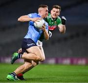 19 December 2020; Paddy Small of Dublin is tackled by Matthew Ruane of Mayo during the GAA Football All-Ireland Senior Championship Final match between Dublin and Mayo at Croke Park in Dublin. Photo by Ray McManus/Sportsfile