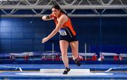 20 February 2021; Casey Mulvey of Innyvale AC, Cavan, competing in the Women's Shot Put during day one of the Irish Life Health Elite Athlete Indoor Micro Meet at Sport Ireland National Indoor Arena at the Sport Ireland Campus in Dublin. Photo by Sam Barnes/Sportsfile