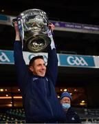 19 December 2020; Dublin's Brian O'Regan lifts the Sam Maguire after the GAA Football All-Ireland Senior Championship Final match between Dublin and Mayo at Croke Park in Dublin. Photo by Ray McManus/Sportsfile
