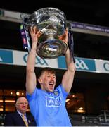 19 December 2020; Seán Bugler of Dublin lifts the Sam Maguire Cup after the GAA Football All-Ireland Senior Championship Final match between Dublin and Mayo at Croke Park in Dublin. Photo by Ray McManus/Sportsfile