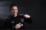 20 February 2021; Ciara Rossiter poses during a Wexford Youths portrait session ahead of the 2021 SSE Airtricity Women's National League season at Ferrycarrig Park in Wexford.  Photo by Matt Browne/Sportsfile