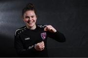 20 February 2021; Ciara Rossiter poses during a Wexford Youths portrait session ahead of the 2021 SSE Airtricity Women's National League season at Ferrycarrig Park in Wexford.  Photo by Matt Browne/Sportsfile