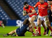 20 February 2021; Damian de Allende of Munster is tackled by Pierre Schoeman of Edinburgh during the Guinness PRO14 match between Edinburgh and Munster at BT Murrayfield Stadium in Edinburgh, Scotland. Photo by Paul Devlin/Sportsfile