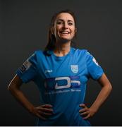 20 February 2021; Catherine Cronin poses during a DLR Waves portrait session ahead of the 2021 SSE Airtricity Women's National League season at Dún Laoghaire-Rathdown County Council All-Weather Pitches in Stepaside, Dublin. Photo by Stephen McCarthy/Sportsfile