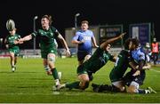 20 February 2021; Gavin Thornbury of Connacht recovers possession on his try line during the Guinness PRO14 match between Connacht and Cardiff Blues at The Sportsground in Galway. Photo by Ramsey Cardy/Sportsfile