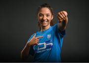 20 February 2021; Louise Corrigan poses during a DLR Waves portrait session ahead of the 2021 SSE Airtricity Women's National League season at Dún Laoghaire-Rathdown County Council All-Weather Pitches in Stepaside, Dublin. Photo by Stephen McCarthy/Sportsfile
