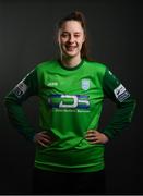 20 February 2021; Goalkeeper Rugile Auskalnyte poses during a DLR Waves portrait session ahead of the 2021 SSE Airtricity Women's National League season at Dún Laoghaire-Rathdown County Council All-Weather Pitches in Stepaside, Dublin. Photo by Stephen McCarthy/Sportsfile