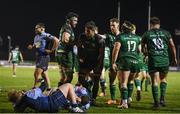 20 February 2021; Jarrad Butler of Connacht after scoring his side's third try during the Guinness PRO14 match between Connacht and Cardiff Blues at The Sportsground in Galway. Photo by Ramsey Cardy/Sportsfile