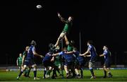 20 February 2021; Gavin Thornbury of Connacht wins possession in the line-out during the Guinness PRO14 match between Connacht and Cardiff Blues at The Sportsground in Galway. Photo by Piaras Ó Mídheach/Sportsfile