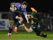 20 February 2021; Owen Lane of Cardiff Blues gets past Matt Healy of Connacht during the Guinness PRO14 match between Connacht and Cardiff Blues at The Sportsground in Galway. Photo by Piaras Ó Mídheach/Sportsfile