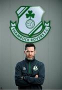 2 February 2021; Shamrock Rovers manager Stephen Bradley poses for a portrait at Roadstone Group Sports Club in Dublin. Photo by Stephen McCarthy/Sportsfile