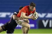 20 February 2021; Shane Daly of Munster is tackled by Matt Currie of Edinburgh during the Guinness PRO14 match between Edinburgh and Munster at BT Murrayfield Stadium in Edinburgh, Scotland. Photo by Paul Devlin/Sportsfile