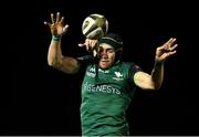 20 February 2021; Ultan Dillane of Connacht after winning possession in the line-out during the Guinness PRO14 match between Connacht and Cardiff Blues at The Sportsground in Galway. Photo by Piaras Ó Mídheach/Sportsfile