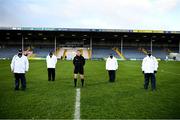 15 November 2020; Referee Colm Lyons and his umpires before the Munster GAA Hurling Senior Championship Final match between Limerick and Waterford at Semple Stadium in Thurles, Tipperary. Photo by Ray McManus/Sportsfile
