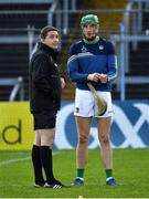 15 November 2020; Referee Colm Lyons talking to Nickie Quaid of Limerick before the Munster GAA Hurling Senior Championship Final match between Limerick and Waterford at Semple Stadium in Thurles, Tipperary. Photo by Ray McManus/Sportsfile