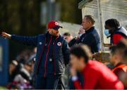 21 February 2021; St Patrick's Athletic head coach Stephen O'Donnell, left, with first team coach Alan Mathews during the pre-season friendly match between Cork City and St Patrick's Athletic at O'Shea Park in Blarney, Cork. Photo by Eóin Noonan/Sportsfile