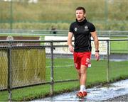 21 February 2021; Steven Beattie of Cork City makes his way back to the dressing room prior to the pre-season friendly match between Cork City and St Patrick's Athletic at O'Shea Park in Blarney, Cork. Photo by Eóin Noonan/Sportsfile