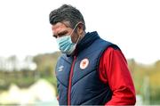 21 February 2021; St Patrick's Athletic goalkeeping coach Pat Jennings during the pre-season friendly match between Cork City and St Patrick's Athletic at O'Shea Park in Blarney, Cork. Photo by Eóin Noonan/Sportsfile