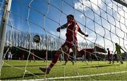 21 February 2021; George Heaven of Cork City clears the ball off the line during the pre-season friendly match between Cork City and St Patrick's Athletic at O'Shea Park in Blarney, Cork. Photo by Eóin Noonan/Sportsfile