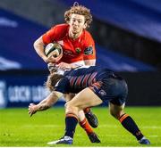 20 February 2021; Ben Healy of Munster in action during the Guinness PRO14 match between Edinburgh and Munster at BT Murrayfield Stadium in Edinburgh, Scotland. Photo by Paul Devlin/Sportsfile