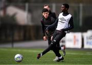 23 February 2021; Val Adedokun, right, and Ryan O'Kane during a Dundalk Pre-Season training session at Oriel Park in Dundalk, Louth. Photo by Ben McShane/Sportsfile