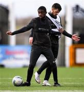 23 February 2021; Junior Ogedi-Uzokwe, left, and Patrick Hoban during a Dundalk Pre-Season training session at Oriel Park in Dundalk, Louth. Photo by Ben McShane/Sportsfile