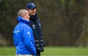 23 February 2021; Head coach Leo Cullen with senior coach Stuart Lancaster, left, during a Leinster Rugby squad training session at UCD in Dublin. Photo by Brendan Moran/Sportsfile