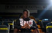 24 February 2021; Dundalk unveil new signing Junior Ogedi-Uzokwe at Oriel Park in Dundalk, Louth. Photo by Ben McShane/Sportsfile