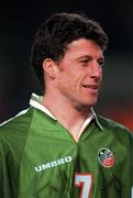 9 October 1996; Andy Townsend of Republic of Ireland during the FIFA World Cup 1998 Group 8 Qualifiying match between Republic of Ireland and Macedonia at Landsdowne Road in Dublin. Photo by Brendan Moran/Sportsfile