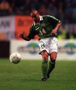 21 May 1997; Curtis Fleming of Republic of Ireland during the FIFA World Cup 1998 Group 8 Qualifying match between Republic of Ireland and Liechtenstein at Lansdowne Road in Dublin. Photo by Brendan Moran/Sportsfile