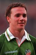 29 May 1996; David Connolly of Republic of Ireland prior to the International Friendly match between Republic of Ireland and Portugal at Lansdowne in Dublin. Photo by Brendan Moran/Sportsfile