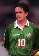 21 May 1997; Gary Kelly of Republic of Ireland during the FIFA World Cup 1998 Group 8 Qualifying match between Republic of Ireland and Liechtenstein at Lansdowne Road in Dublin. Photo by Brendan Moran/Sportsfile