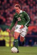 10 November 1996; Jason McAteer of Republic of Ireland during the FIFA World Cup 1998 Group 8 Qualifying match between Republic of Ireland and Iceland at Lansdowne Road in Dublin. Photo by Brendan Moran/Sportsfile