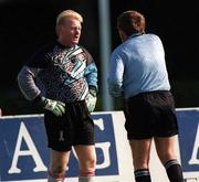 24 September 1995 Jody Byrne of Cork City is spoken to by referee Brendan Shortt during the Bord Gáis National League Premier Division between Shamrock Rovers and Cork City at Tolka Park in Dublin. Photo by Ray McManus/Sportsfile
