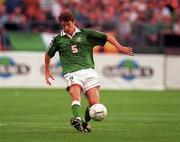 20 August 1997; Kenny Cunningham of Republic of Ireland during the FIFA World Cup 1998 Group 8 Qualifying match between Republic of Ireland and Lithuania at Lansdowne Road in Dublin. Photo by Matt Browne/Sportsfile