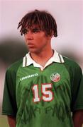 26 July 1998; Liam George of Republic of Ireland during the UEFA European Under-18 Championship Final between Germany and Republic of Ireland at GSZ Stadium in Larnaca, Cyprus. Photo by David Maher/Sportsfile
