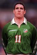 21 May 1997; Mark Kennedy of Republic of Ireland during the FIFA World Cup 1998 Group 8 Qualifying match between Republic of Ireland and Liechtenstein at Lansdowne Road in Dublin. Photo by Brendan Moran/Sportsfile